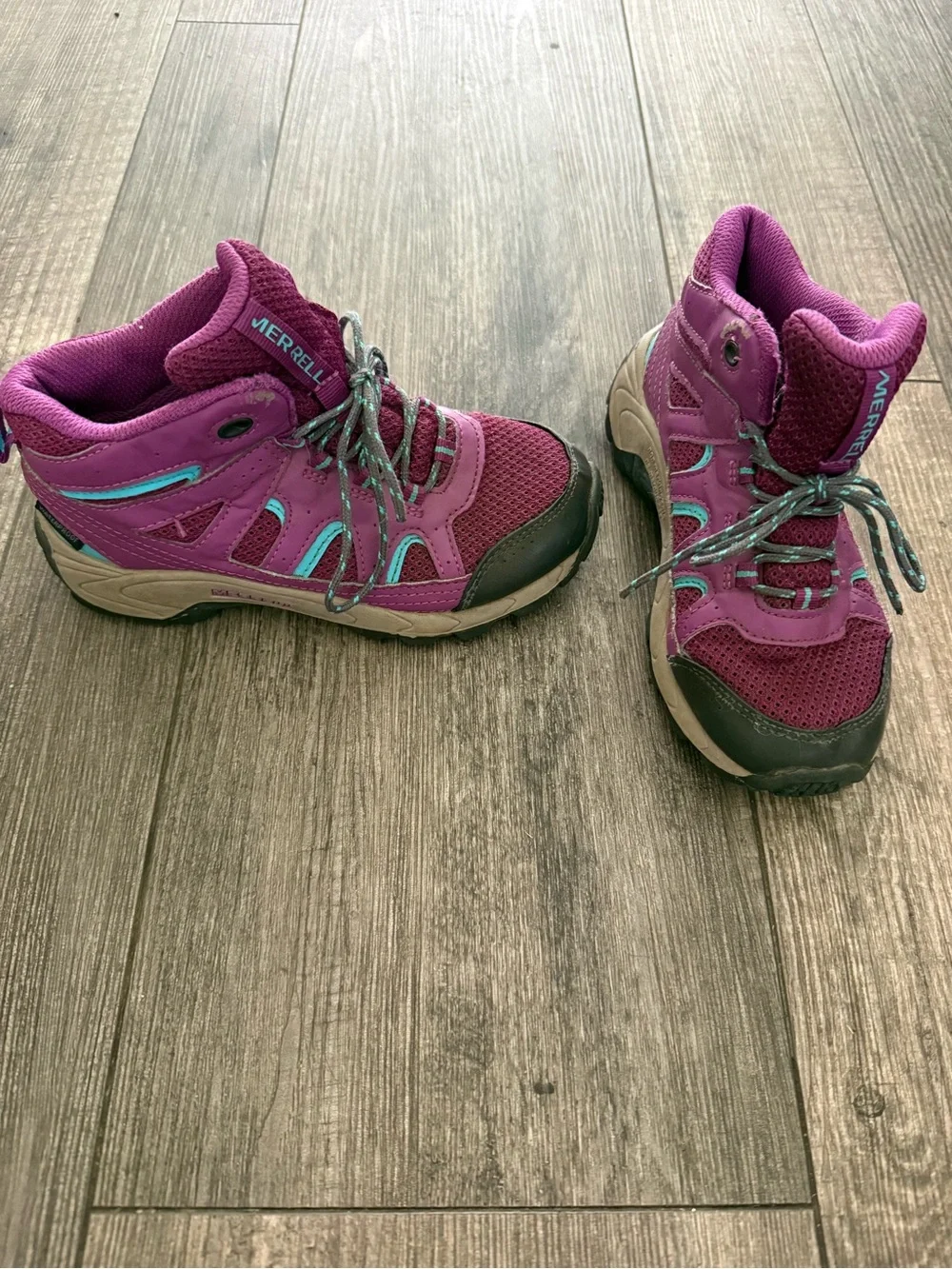 Merrell Kids Purple and Teal Waterproof Hiking Boots